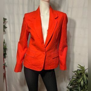 Willow Ridge Woman’s Bright Reddish/Orange colored Blazer Jacket 6